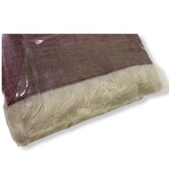 Pehr Designs Chambray Table Runner Fringe Edge Wine Cream Natural - Picture 9 of 12